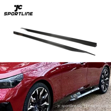Genuine Carbon Fiber Side Skirt Extension Add-On for BMW 5 Series i5 G60 M Sport xDrive Electric 2024